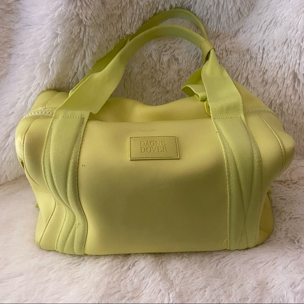 Dagne Dover Medium Landon in Sunbreak Neon Yellow Duffle Bag Crossbody